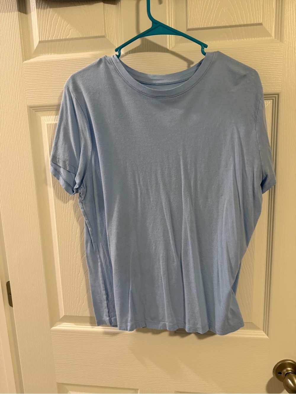a new day Light Blue Short Sleeve Crewneck Tee